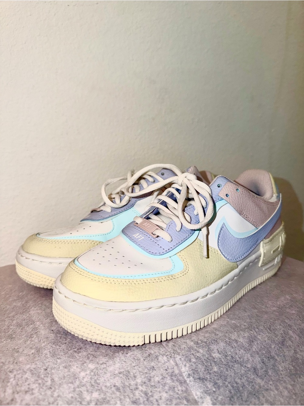 Nike Women’s Pastel Multi-Color Air Force 1 Shadow Sneakers 👟